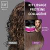 Kit Lissage protéine et collagène 3 étapes vif Tunisie capillaire soin des cheveux avant et après
