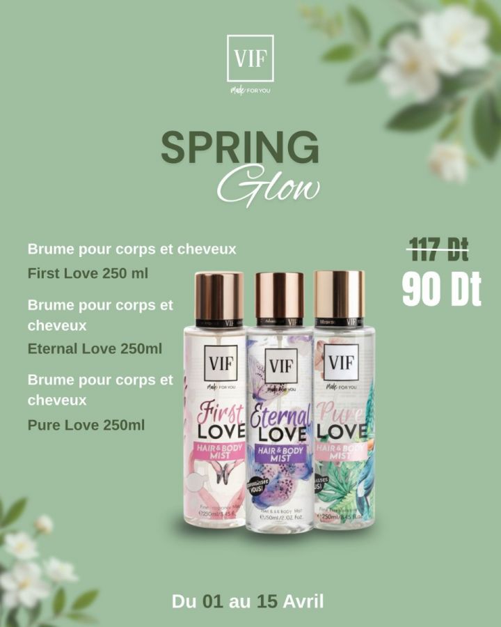Pack Brume de corps et cheveux 250ml First Love - Eternal Love - Pure Love