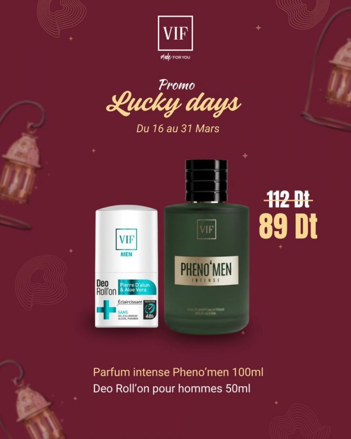 Pack Parfum phono'men 100ml - Roll'on hommes 50ml