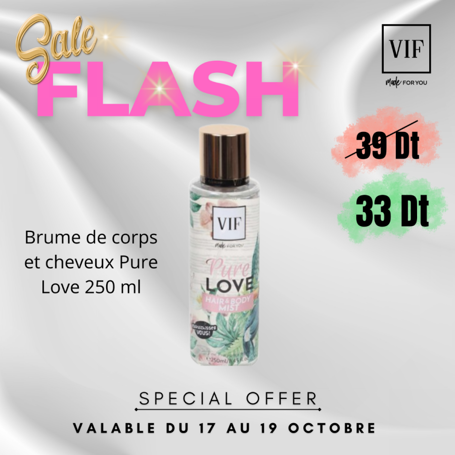 Brume de corps et cheveux Pure Love 250 ml