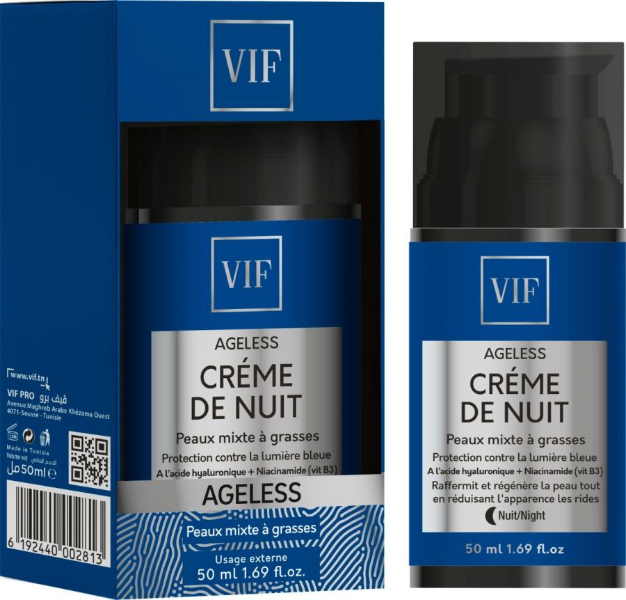 Ageless creme de nuit peaux mixte à grasses 50ml
