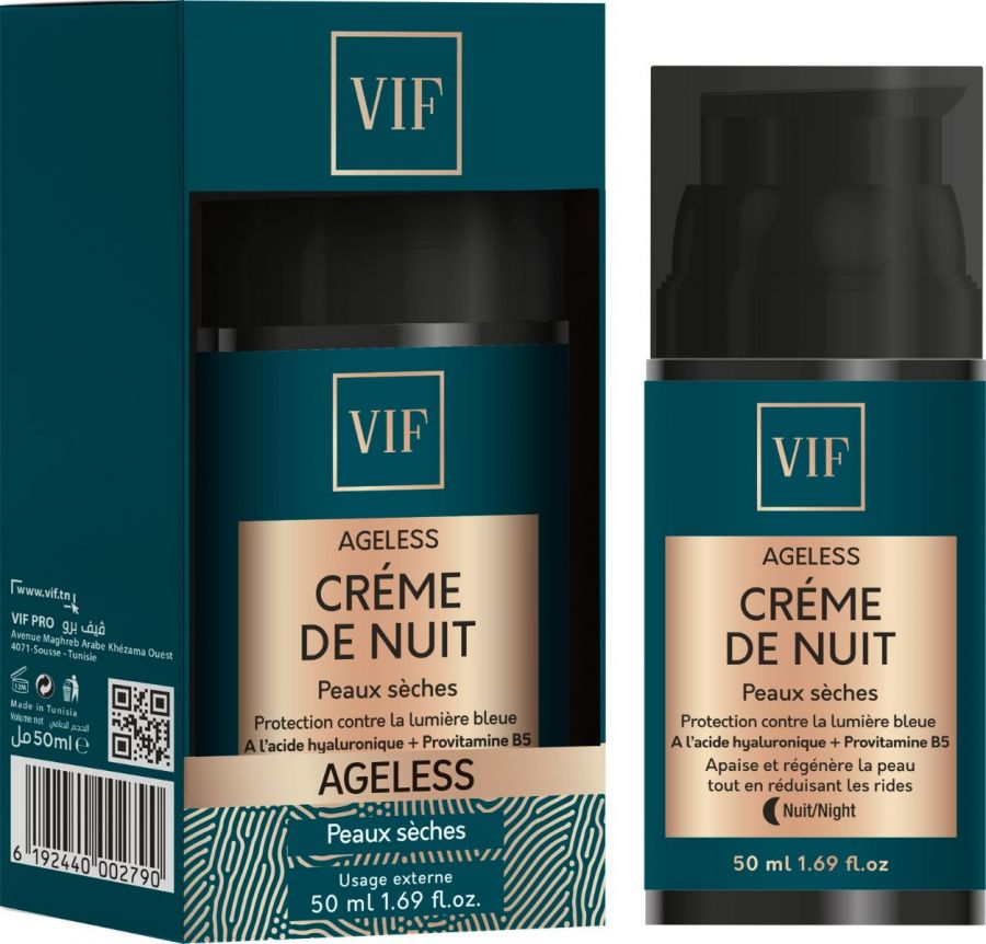 Ageless creme de nuit peaux sèches 50ml