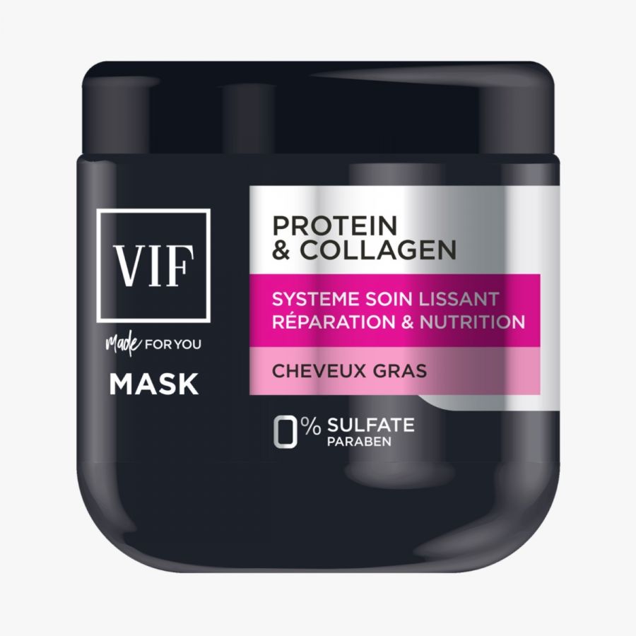 Masque Protein&Collagen Cheveux Gras 500 ml