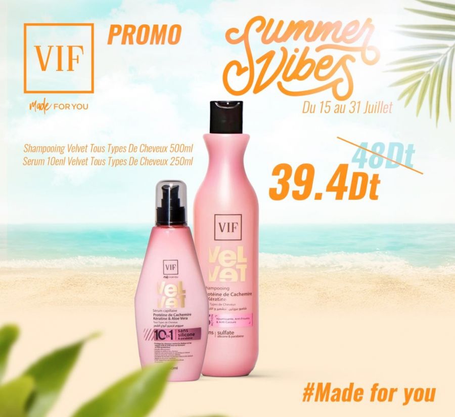 Pack VelVet Tous types de cheveux - Shampoing - Serum 10en 1 