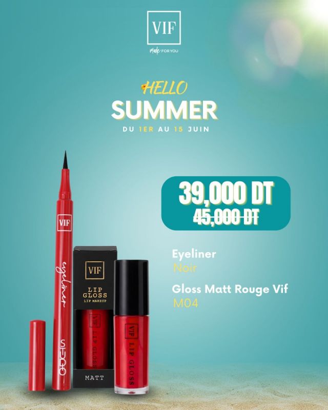 Pack Gloss Matte Rouge Vif M04 - Eyeliner Noir