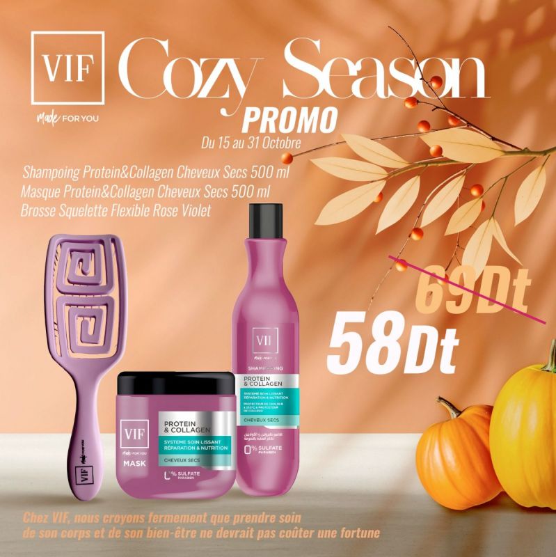 Pack cheveux secs - Shampoing - Masque - Brosse flexible rose violet