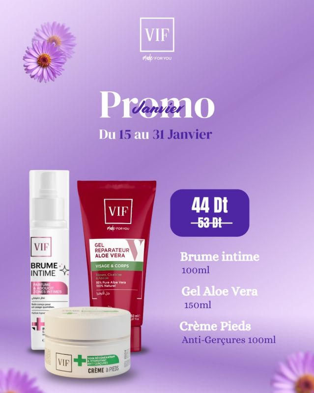 Pack Gel aloevera 150ml - Creme pieds 100ml - Brume intime 100ml