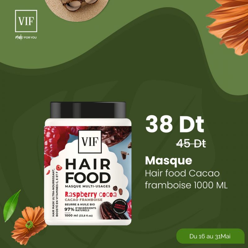 Masque Hair food Cacao Framboise 1000ml