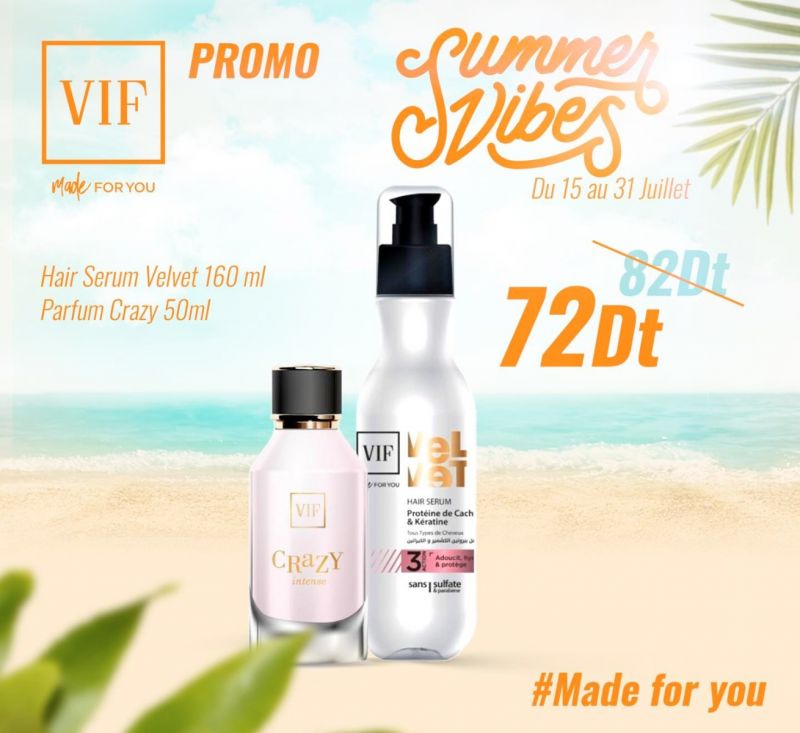 Pack Hair serum VelVet - Parfum Crazy 50ml