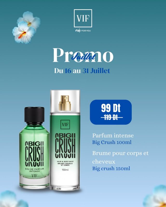 Pack Parfum BigCrush 100 ml - Brume de corps et cheveux BigCrush 150 ml