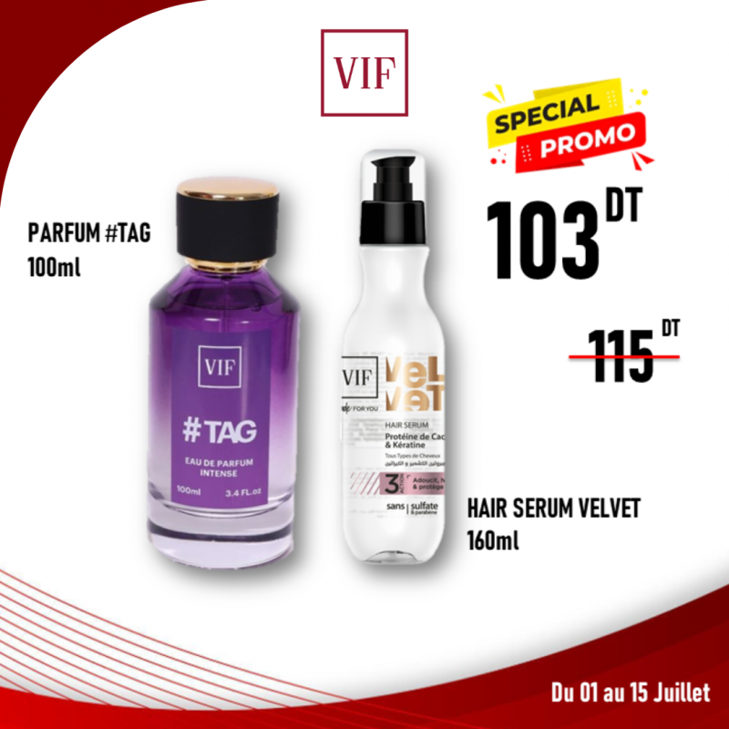 Pack Parfum #TAG 100ml - Hair serum VelVet 160ml