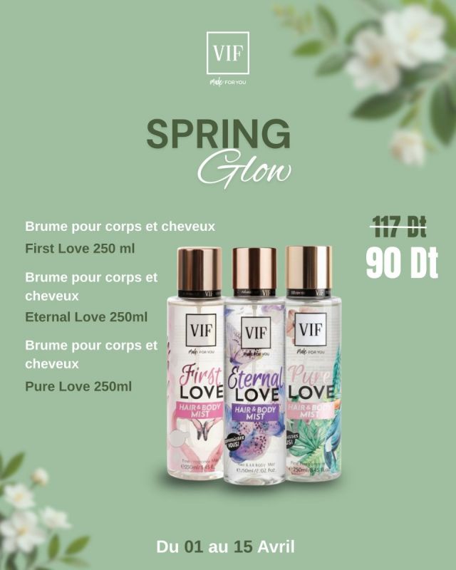 Pack Brume de corps et cheveux 250ml First Love - Eternal Love - Pure Love