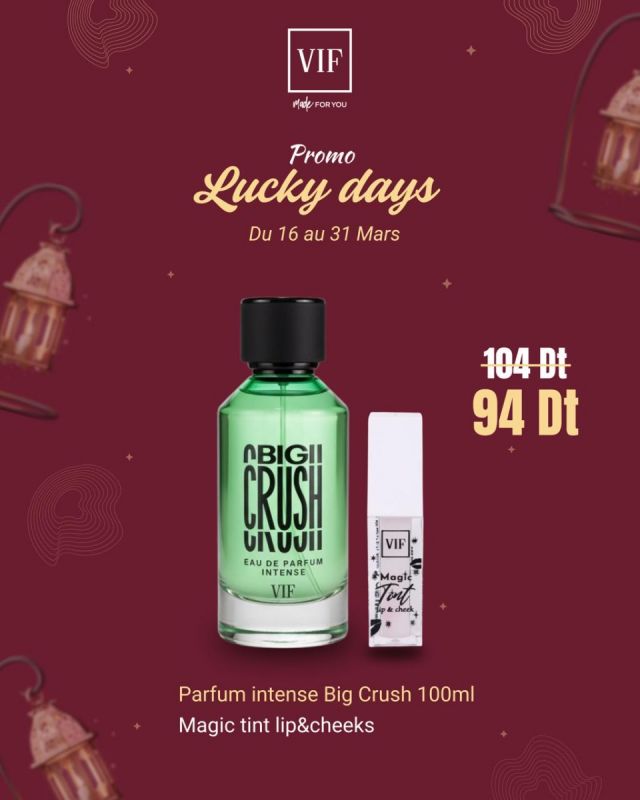 Pack Parfum Big Crush 100 ml - Magic tint LIP & CHEEK 6ml