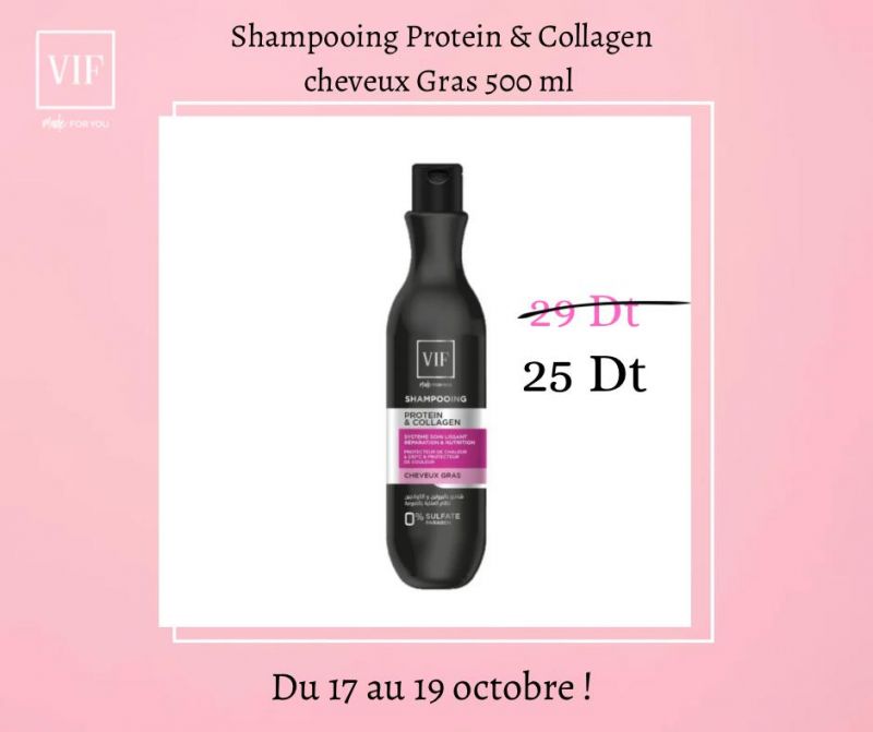 Shampoing Protein&Collagen Cheveux Gras 500 ml