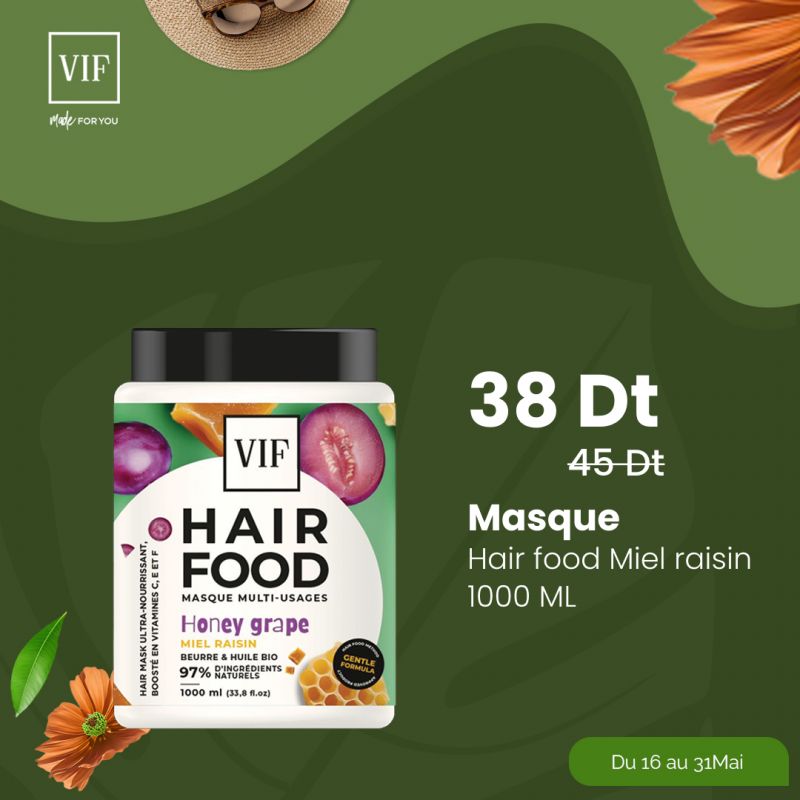 Masque Hair food Miel Raisin 1000ml