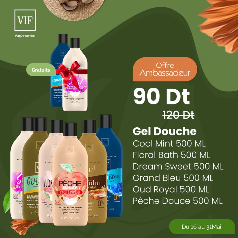 Pack 8 Gel douche