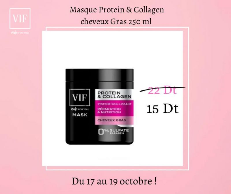 Masque Protein&Collagen Cheveux Gras 250 ml