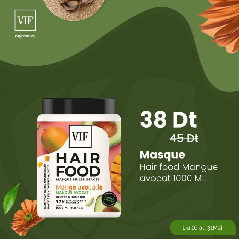 Masque Hair food Mangue avocat 1000ml