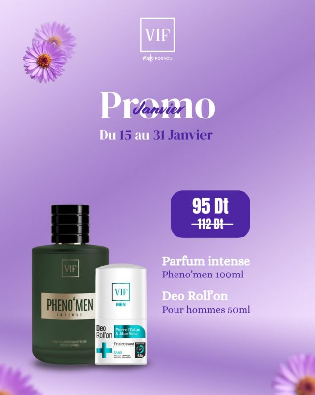 Pack Parfum pheno'men 100ml - Roll'on homme 50ml