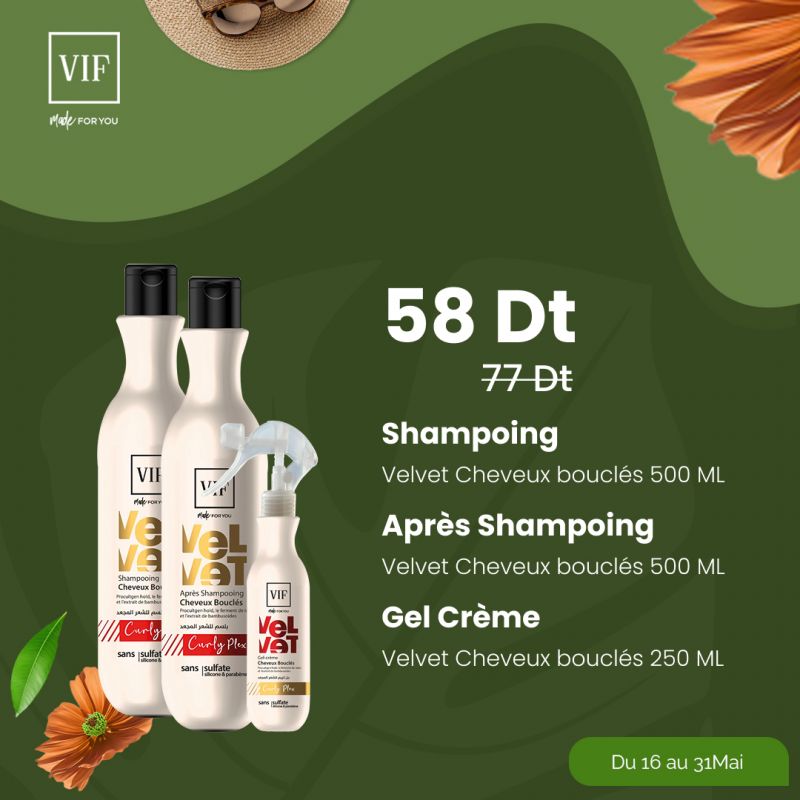 Pack Velvet pour cheveux Boucles