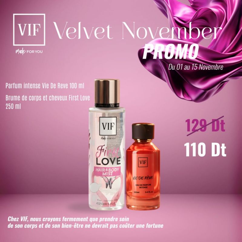 Pack Parfum vie de reve 100ml - Brume corps cheveux first love 205ml