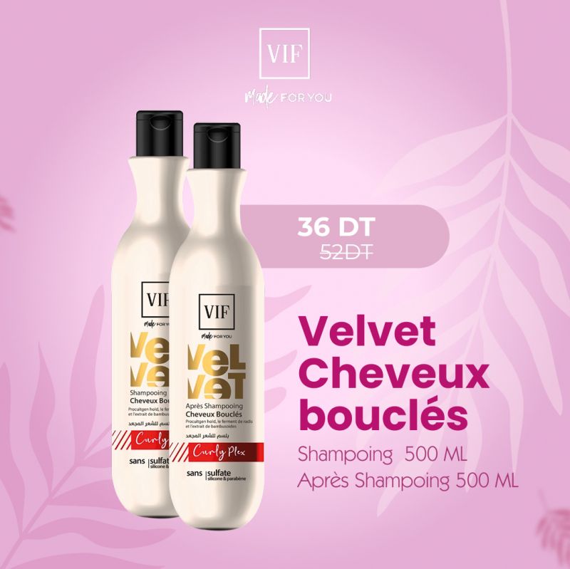Pack pour cheveux boucles Shampoing 500ml - Apres shampoing 500ml