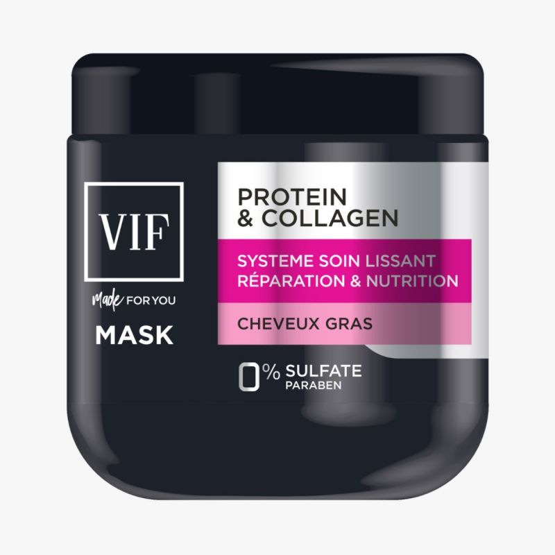 Masque Protein&Collagen Cheveux Gras 500 ml