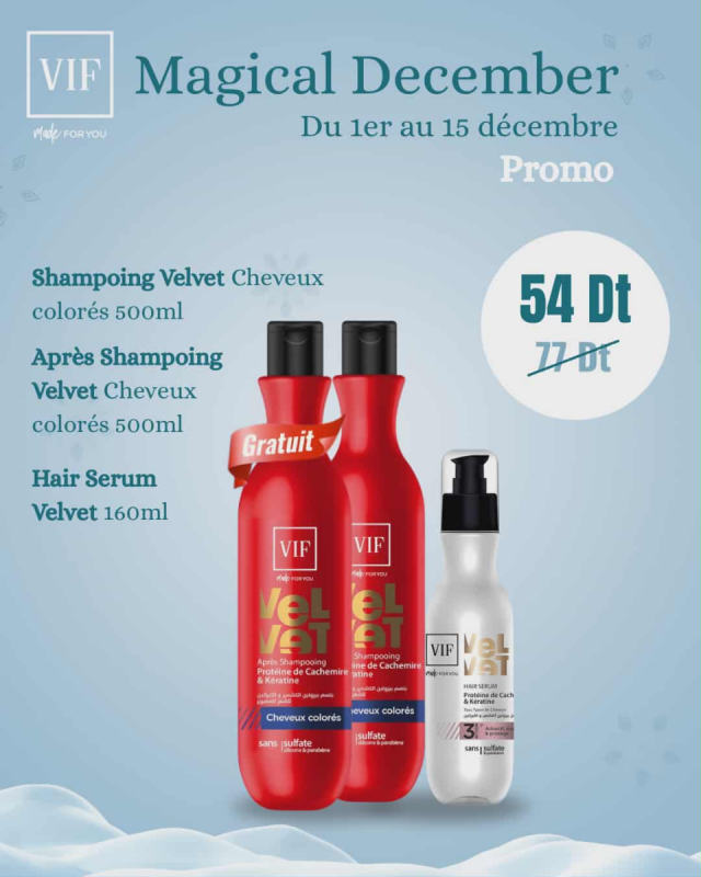 Pack Velvet cheveux colore 