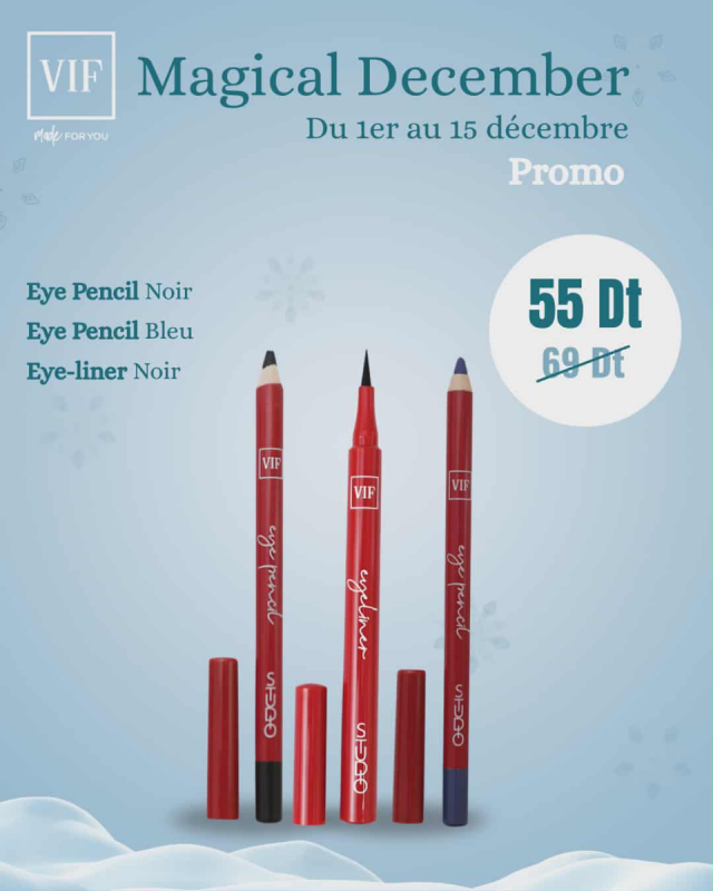 Pack Eye pencil noir - Eye pencil bleu - Eyeliner noir