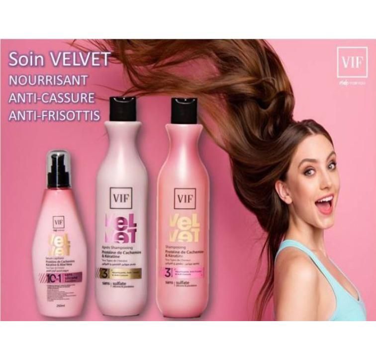 SHAMPOING Velvet protéine de cachemire et kératine pour tous types de cheveux 500ml