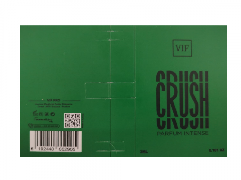 Testeur Parfum intense Crush 3 ml